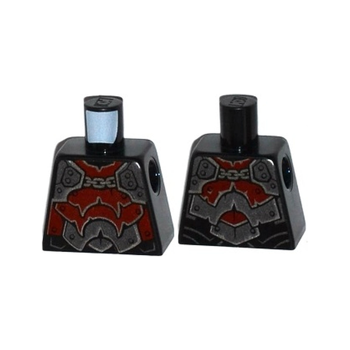 LEGO® Torso Nexo Knights Armor with Silver and Dark Red Plates, Rivets and Chain Pattern 973pb2257 schwarz