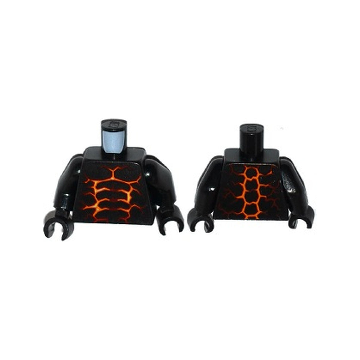 LEGO® Torso Nexo Knights Bare Chest with Dark Red, Orange and Yellow Cracks Pattern / Black Arms / Black Hands 973pb2258c01 schwarz