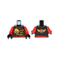 LEGO® Torso Ninjago Robe with Gold Lion, Wings and Ninjago Logogram 'Fire' and Red Sash Pattern / Red Arms / Black Hands 973pb2278c01 schwarz