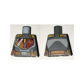 LEGO® Torso SW Mandalorian Armor Plates Female Dark Red, Dark Orange, and Yellow with Rebel Starbird and Utility Belt Pattern (Sabine Wren) 973pb2356 dunkelgrau