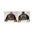 LEGO® Torso SW Mandalorian Armor Plates Female Dark Red, Dark Orange, and Yellow with Rebel Starbird and Utility Belt Pattern (Sabine Wren) / Black Arms / Dark Orange Hands 973pb2356c01 dunkelgrau