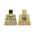 LEGO® Torso Volcano Explorer Shirt with Belt and Radio Front, Volcano Logo Back Pattern 973pb2454 olivgrün