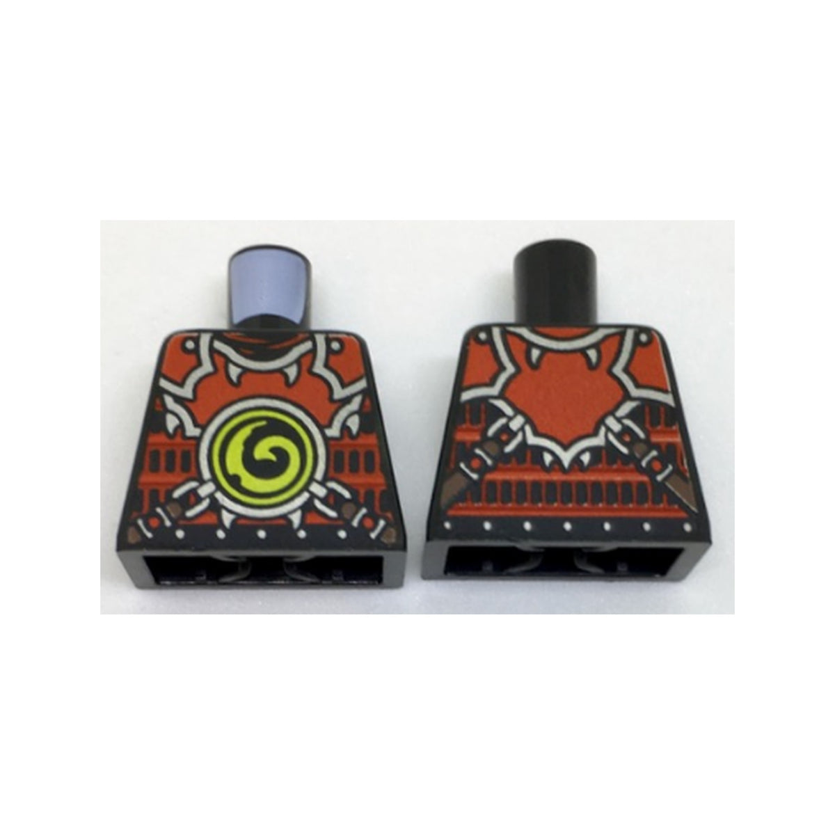LEGO® Torso Ninjago Red Armor with Lime Swirl Medallion Front, Belts on Back Pattern 973pb2498 schwarz
