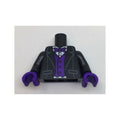LEGO® Torso Tuxedo Jacket, White Shirt, Dark Purple Bow Tie and Vest Pattern / Black Arms / Dark Purple Hands 973pb2580c01 schwarz