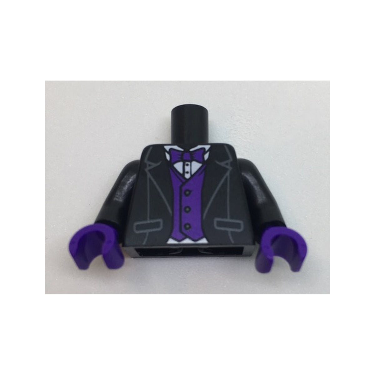 LEGO® Torso Tuxedo Jacket, White Shirt, Dark Purple Bow Tie and Vest Pattern / Black Arms / Dark Purple Hands 973pb2580c01 schwarz