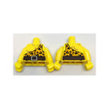 LEGO® Torso Bright Light Orange Shirt with One Strap and Leopard Spots and Reddish Brown Belt Pattern / Yellow Arms / Yellow Hands 973pb2707c01 gelb