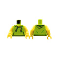 LEGO® Torso Hoodie with White Drawstrings, Silver Adjusters and Kangaroo Pockets Pattern / Yellow Arms / Yellow Hands 973pb2735c01 limette