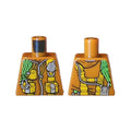 LEGO® Torso Jacket with Bright Light Orange Pouches, Silver Radio and Bright Green Rope Pattern 973pb2756 dunkelorange