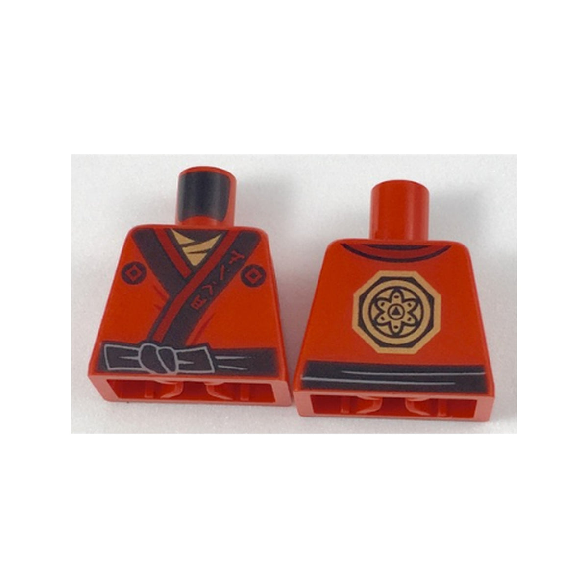 LEGO® Torso Ninjago Robe with Ninjago Logogram 'FIRE', Black Sash and Gold Emblem Pattern 973pb2783 rot
