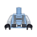 LEGO® Torso Scuba Suit with Dark Bluish Gray Straps with Silver Buckles, Black Belt Pattern / Light Bluish Gray Arms / Black Hands 973pb2794c01 sandblau