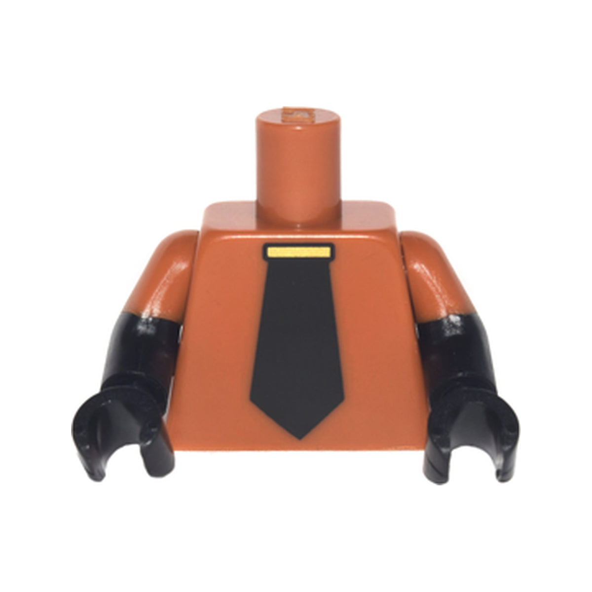 LEGO® Torso Wide Black Tie and Gold Tie Bar Pattern / Black Arms with Molded Dark Orange Short Sleeves Pattern / Black Hands 973pb2797c01 dunkelorange