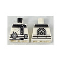 LEGO® Torso Ninjago Robe with Ninjago Logogram 'ICE', Belt with Radio and Black Emblem Pattern 973pb2806 weiss