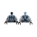 LEGO® Torso Scuba Suit with Utility Belt with 3 Pouches Front, 3 Pouches Back Pattern / Light Bluish Gray Arms / Black Hands 973pb2827c01 sandblau
