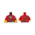 LEGO® Torso Town Prisoner Shirt Under Fringed Jacket with Leather Pouch Pattern / Red Arms / Yellow Hands 973pb2916c01 rot