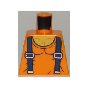 LEGO® Torso Town Miners with Sleeveless T-Shirt over Muscles with Dark Blue Suspender Straps Pattern 973pb2922