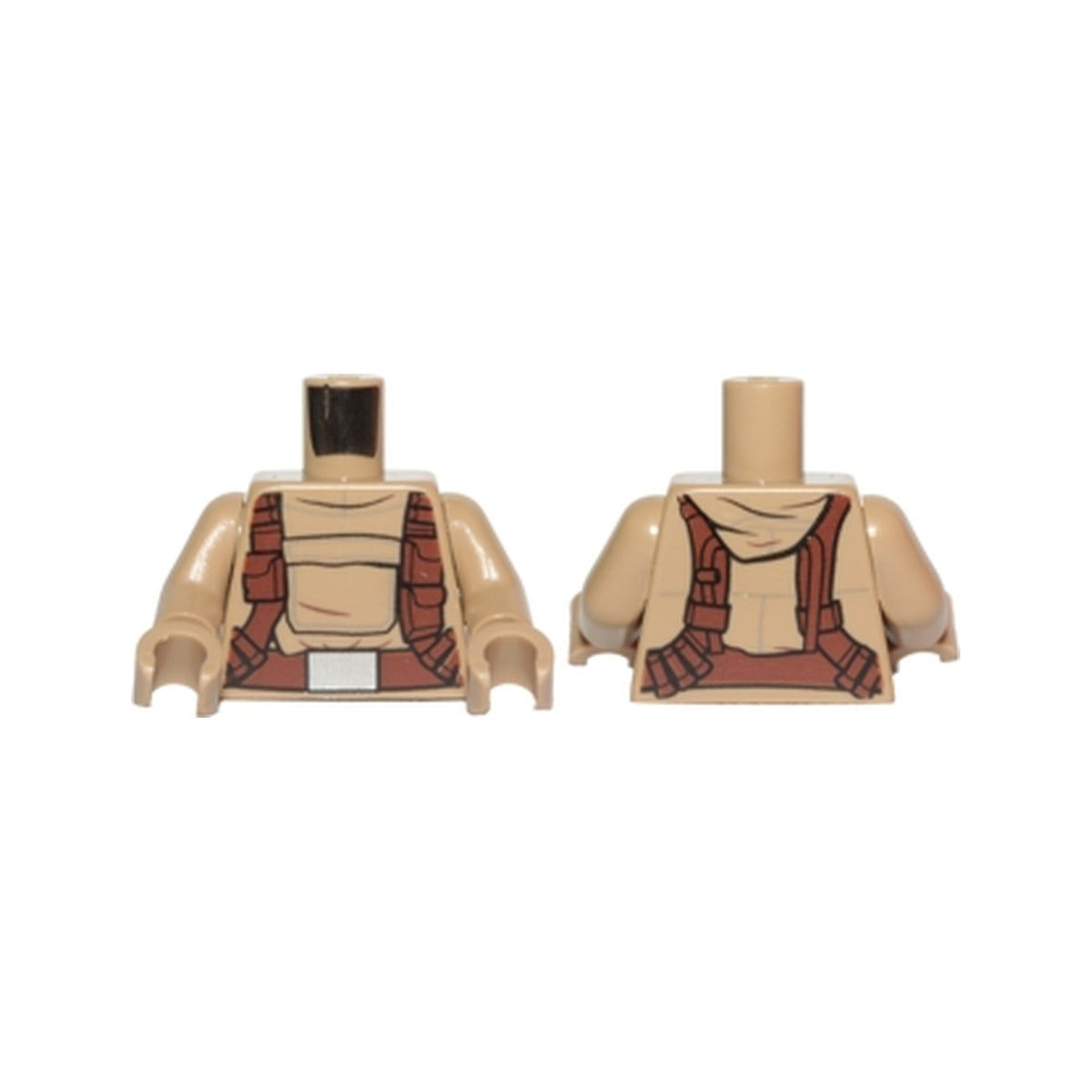 LEGO® Torso SW Hoodie Jacket with Large Central Pocket and Reddish Brown Utility Belts Pattern (Resistance Trooper) / Dark Tan Arms / Dark Tan Hands 973pb2923c01 dunkelbeige