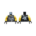 LEGO® Torso Biker Vest with Skull Graffiti on Front, Sons of Garmadon Logo Graffiti on Back Pattern / Yellow Arms / Black Hands 973pb2998c01 schwarz