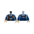 LEGO® Torso Helicopter Pilot, Jacket with Harness and Police Star Badge Pattern / Dark Blue Arms / Dark Tan Hands 973pb3029c01 sandblau