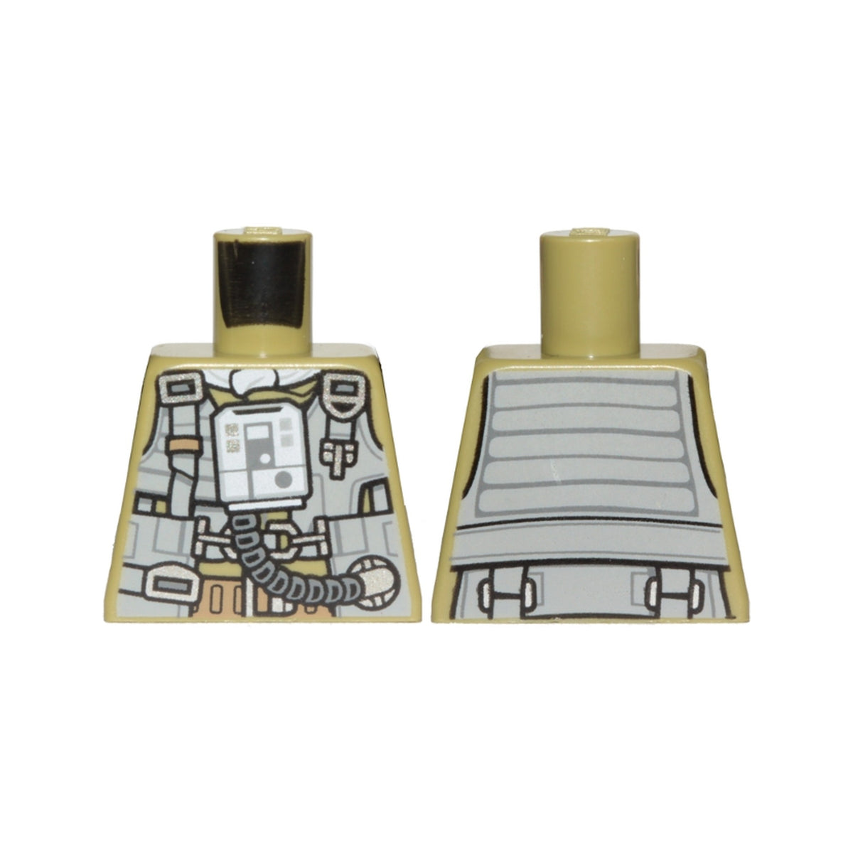 LEGO® Torso SW Resistance A-wing Pilot with DB Gray Vest and LB Gray Front Panel with Breathing Apparatus Pattern 973pb3038 olivgrün