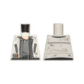 LEGO® Torso SW Jacket with Zipper, Dirt Stains, Dark Bluish Gray Undershirt Pattern (Han Solo) 973pb3103 weiss