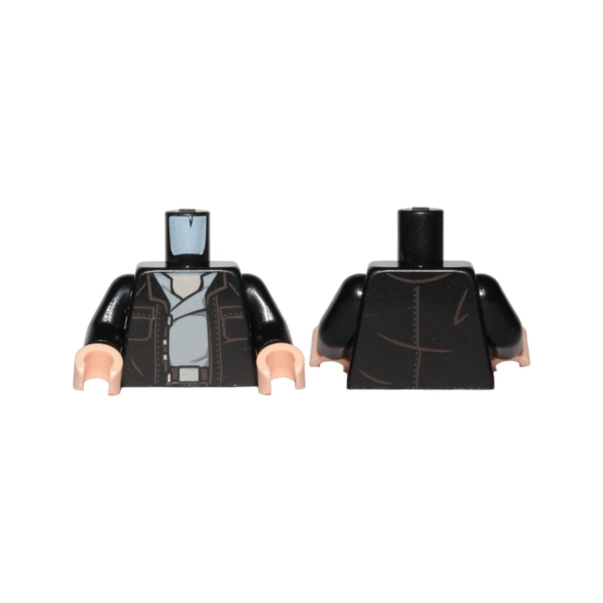 LEGO® Torso SW Open Jacket with Pockets and Light Bluish Gray Open Shirt Pattern (Poe Dameron) / Black Arms / Light Nougat Hands 973pb3121c01 schwarz