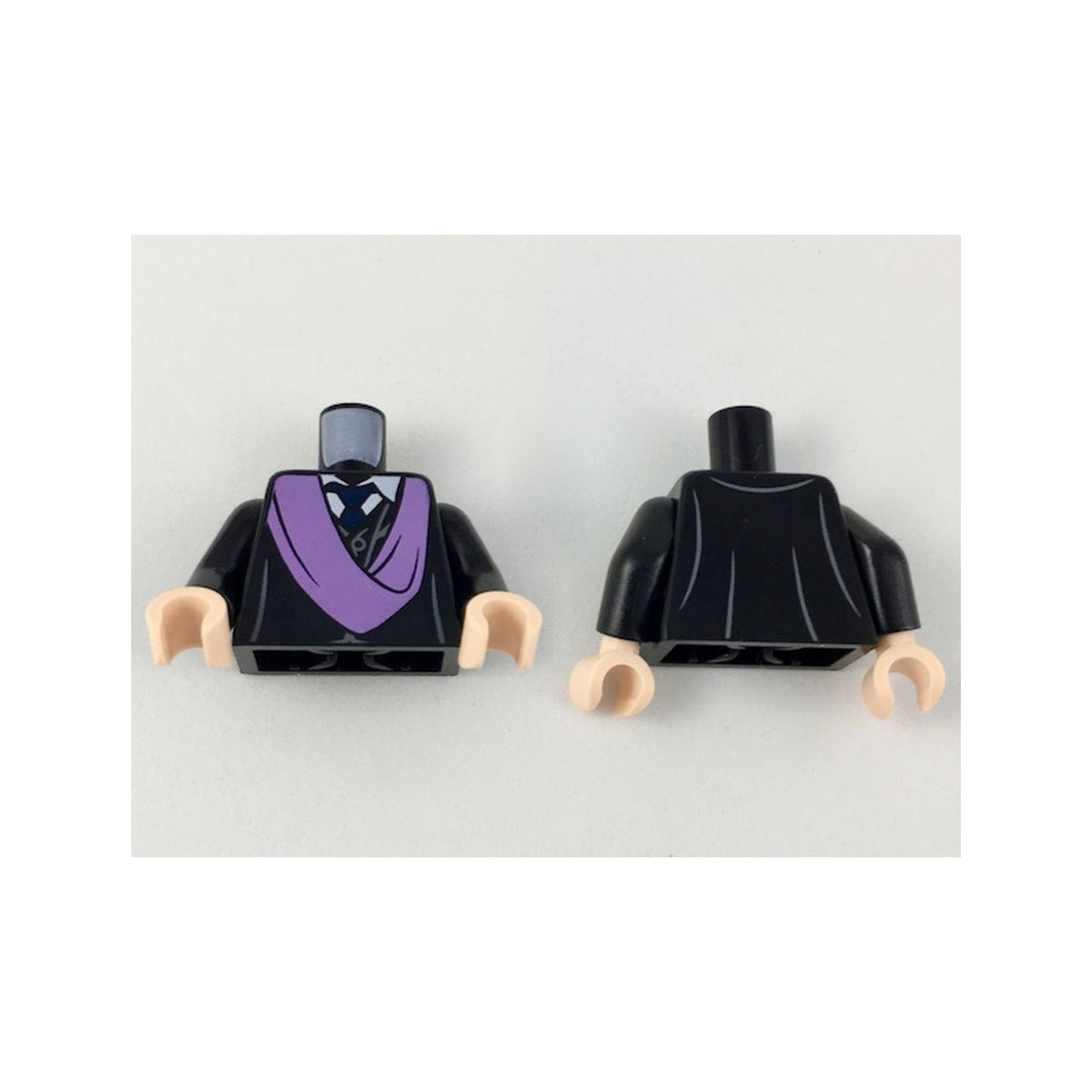 LEGO® Torso Robe with Medium Lavender Sash, White Collar with Dark Blue Tie Pattern / Black Arms / Light Nougat Hands 973pb3196c01 schwarz