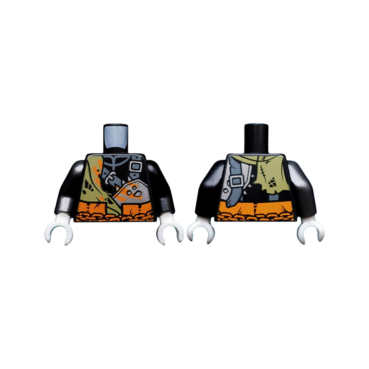 LEGO® Torso Ninjago Chains and Belts with Claw Marks Pattern / Black Arm Left / Pearl Dark Gray Arm Right / White Hands 973pb3259c01 schwarz