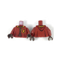 LEGO® Torso Hooded Robe over Sweater, Bright Light Orange Collar, Gold Laces, Gryffindor Patch Pattern / Dark Red Arms / Dark Brown Hands 973pb3313c01 dunkelrot