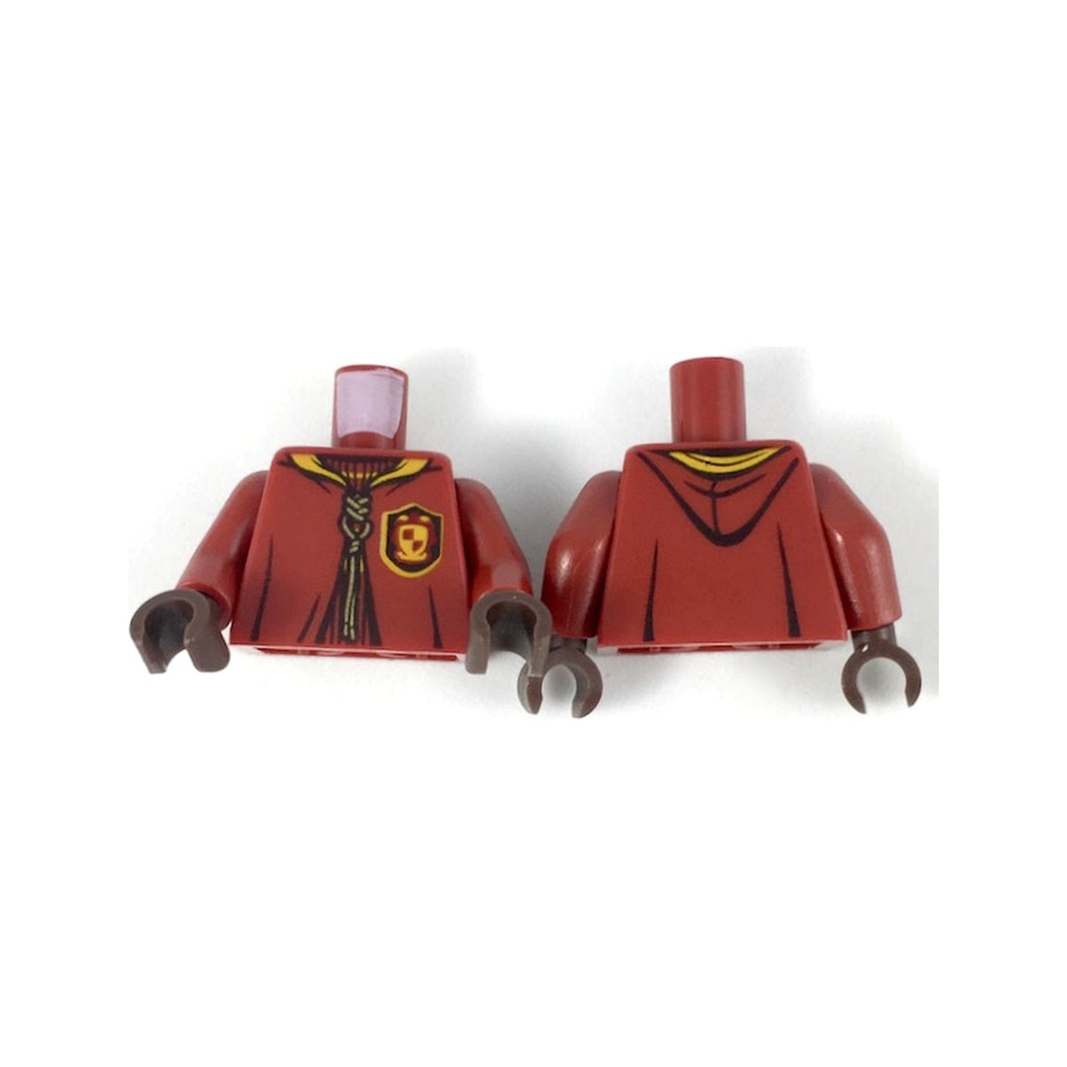 LEGO® Torso Hooded Robe over Sweater, Bright Light Orange Collar, Gold Laces, Gryffindor Patch Pattern / Dark Red Arms / Dark Brown Hands 973pb3313c01 dunkelrot