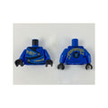 LEGO® Torso Wrapped Robe with Gold Dragon Head and Tail, Silver Clasps Pattern / Blue Arms / Black Hands 973pb3399c01 blau