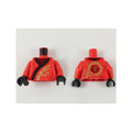 LEGO® Torso Ninjago Robe with Black Hem and Gold Dragon Pattern / Red Arms / Black Hands 973pb3400c01 rot