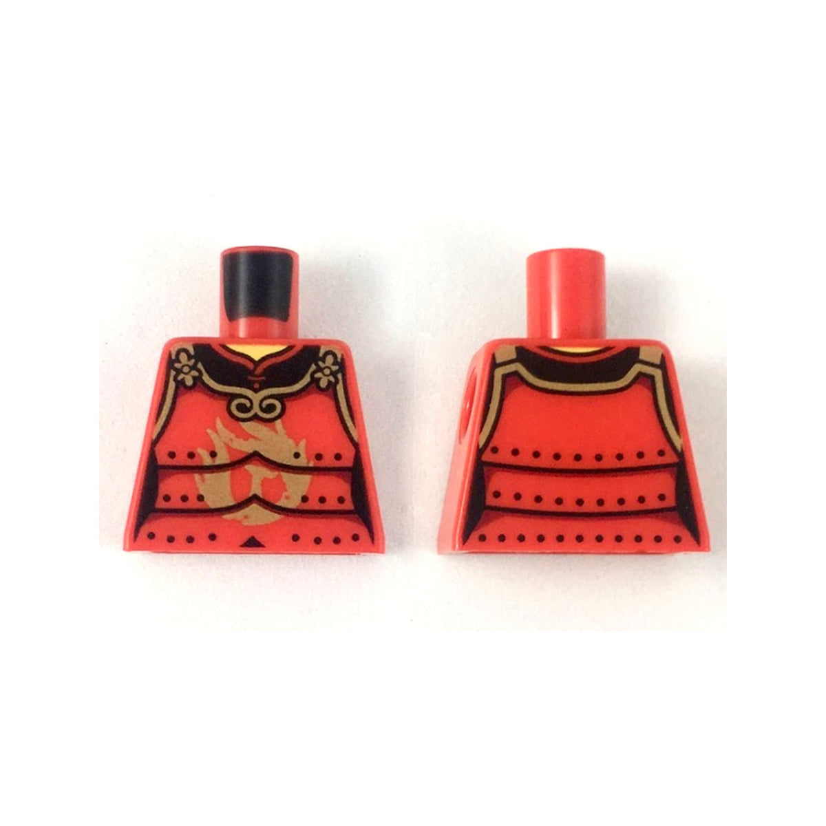 LEGO® Torso Ninjago Female Samurai Armor in 3 Sections with Gold Clasps, Trim and Phoenix Logo Pattern 973pb3411 rot
