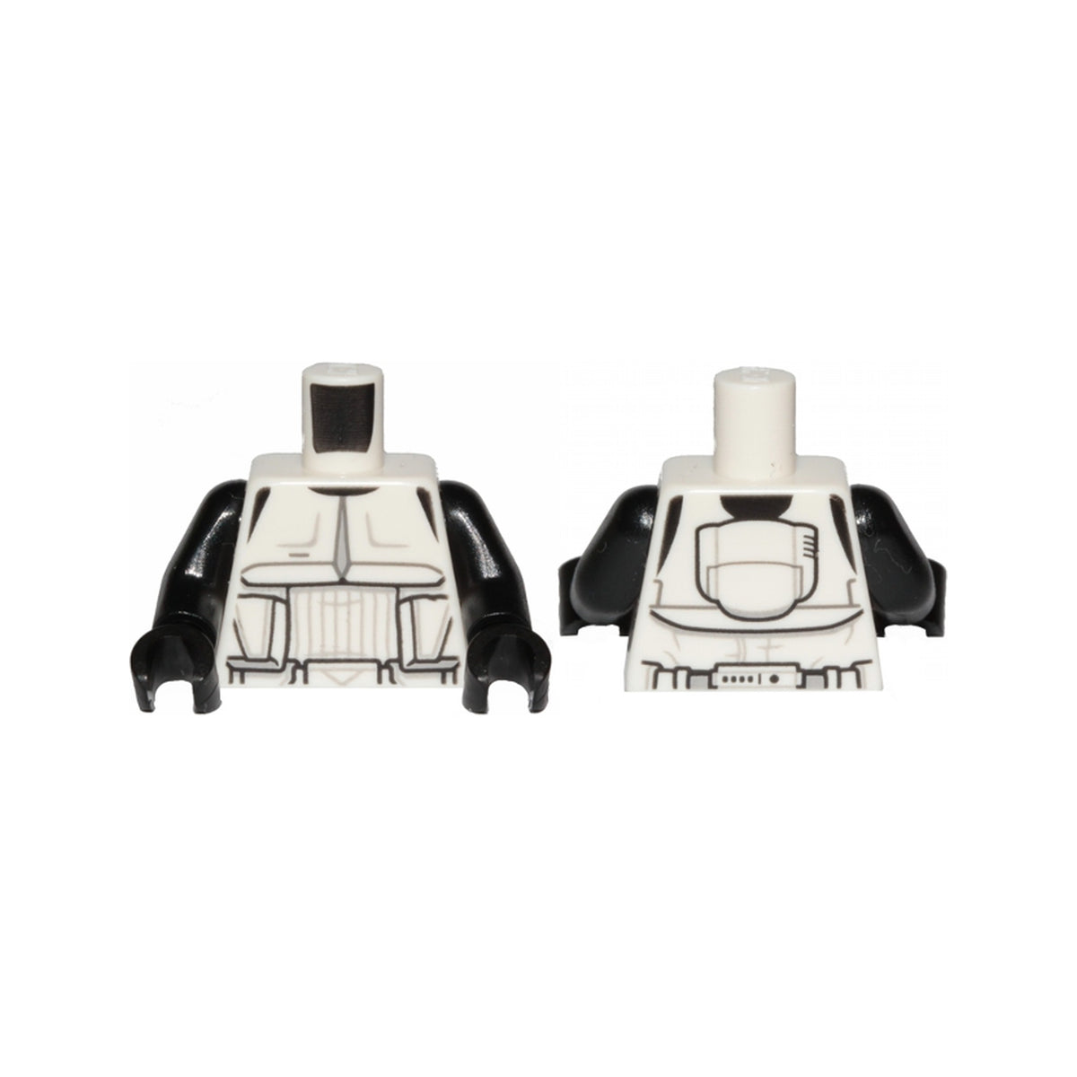 LEGO® Torso SW Detailed Armor Scout Trooper, Narrow Belt with Large Black Dots and Vertical Line on Back Pattern / Black Arms / Black Hands 973pb3502c01 weiss