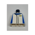 LEGO® Torso Speed Champions Jumpsuit with Blue Markings and Chevrolet Logo Pattern 973pb3588 weiss
