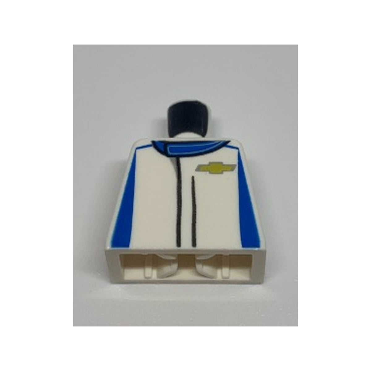 LEGO® Torso Speed Champions Jumpsuit with Blue Markings and Chevrolet Logo Pattern 973pb3588 weiss