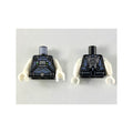 LEGO® Torso Armor with Sand Blue Highlights, Dark Bluish Gray Hoses, Silver Gear and Buckle Pattern / White Arms / White Hands 973pb3603c01 perldunkelgrau