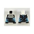 LEGO® Torso Armor with Silver Triangles, Pearl Dark Gray Plates and Medium Azure Icicles Pattern 973pb3613 weiss