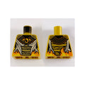 LEGO® Torso Armor, Gold Scales, Orange and Yellow Trim, Tan Wrappings and Fire at Waist Pattern 973pb3616 perlgold