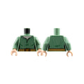 LEGO® Torso Female Shirt with Buttons and Dark Green Pinstripes, Dark Tan Belt with Medium Nougat Buckle and Stitching, Light Nougat Neck Pattern / Sand Green Arms / Light Nougat Hands 973pb3629c01 sandgrün