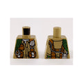 LEGO® Torso Jacket with Dark Orange Pouches, Silver Radio and Bright Green Rope Pattern 973pb3632 dunkelbeige