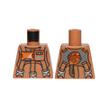 LEGO® Torso SW Jumpsuit with 3 Gray and Orange Belts and Front Panel Pattern 973pb3715 mittelnougat