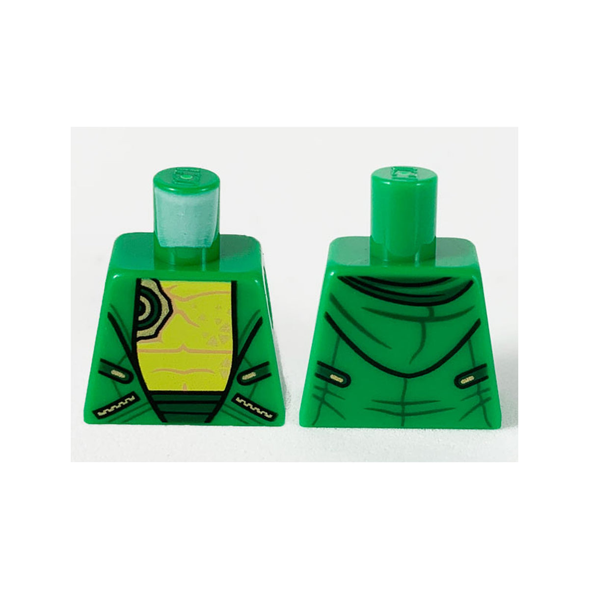 LEGO® Torso Hoodie, Yellow Chest with Medium Nougat Muscle Contours and Gold Triangle Tattoos Pattern 973pb3804 grün