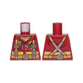 LEGO® Torso Fire Uniform with Stripes and Harness Pattern 973pb3880 dunkelrot