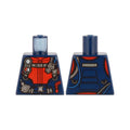 LEGO® Torso Diving Suit with Red Zippers, Gauge, Regulator and Harness with Silver Buckles Pattern 973pb3900 dunkelblau