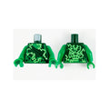 LEGO® Torso Tunic with Bright Green and White Electricity Energy and Dragon on Back Pattern / Green Arms / Green Hands 973pb4058c01 dunkelgrün