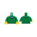 LEGO® Torso Sweater V-Neck over Button Down Blue Shirt Collar with 1 Button Pattern / Green Arms / Yellow Hands 973pb4273c01 grün