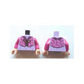 LEGO® Torso Dark Pink Jacket with Candies over Lavender Sweater Pattern / Dark Pink Arms / Light Nougat Hands 973pb4366c01 lavendel
