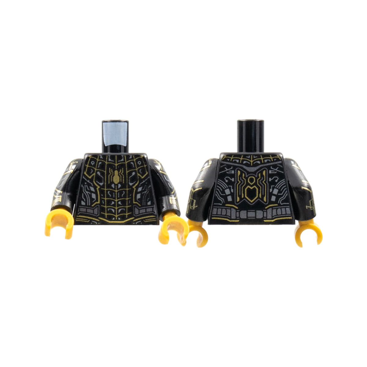 LEGO® Torso Armor, Gold Spider, Webbing, Dark Bluish Gray Circuitry Pattern / Black Arms with Gold and Dark Bluish Gray Circuitry Pattern / Pearl Gold Hands 973pb4519c01 schwarz