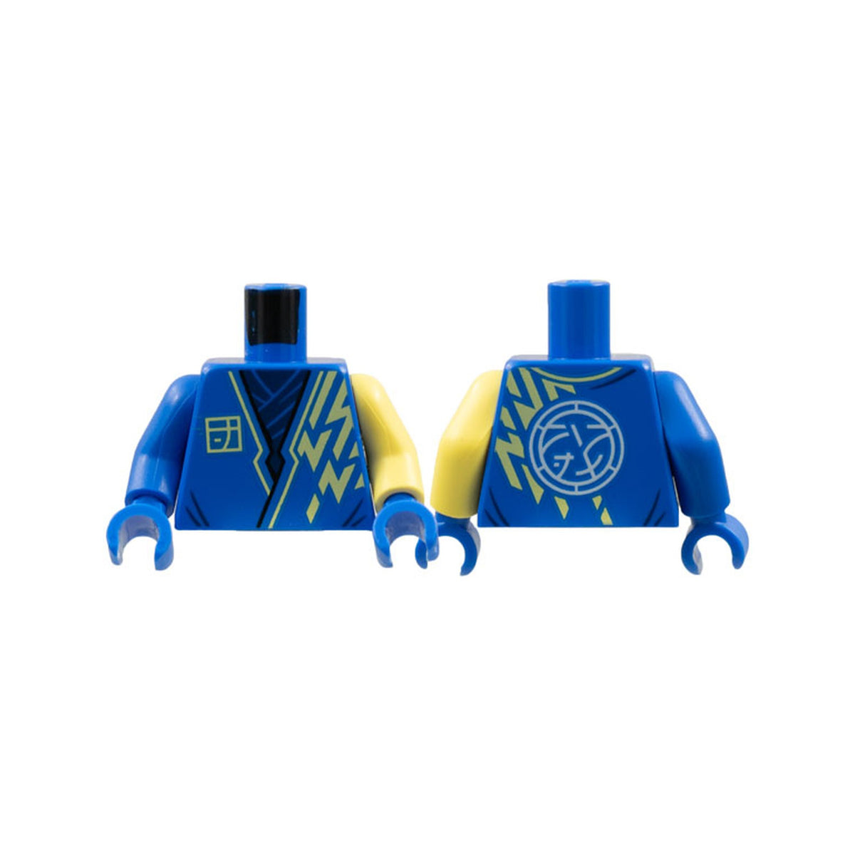 LEGO® Torso Tunic, Dark Blue Scarf, Bright Light Yellow Lightning, Core Logo on Back Pattern / Bright Light Yellow Arm Left / Blue Arm Right / Blue Hands 973pb4581c01 blau