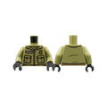 LEGO® Torso Jacket with Pockets, Gold Badge, Silver Zipper and Name Plate Pattern / Olive Green Arms / Black Hands 973pb4717c01 olivgrün